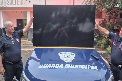 Guarda Municipal detém homem com TV furtada no Jardim Aeroporto