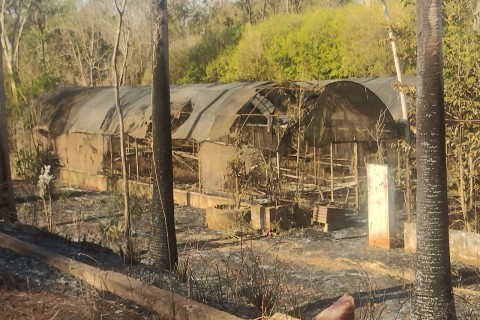 Incêndio atinge Viveiro de Mudas Municipal, que está desativado desde a última gestão