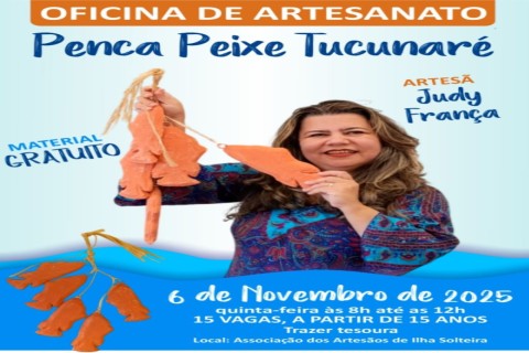 Oficina “Penca de Tucunaré” ensina técnica que transforma papelão em cerâmica decorativa